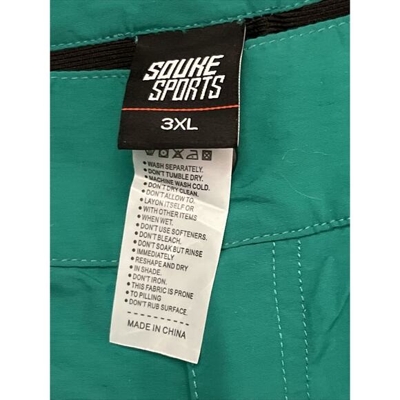 NWT Souke Sports Mens Cargo Shorts 3XL Green Breathable Quick Drying Lightweight - Picture 5 of 8